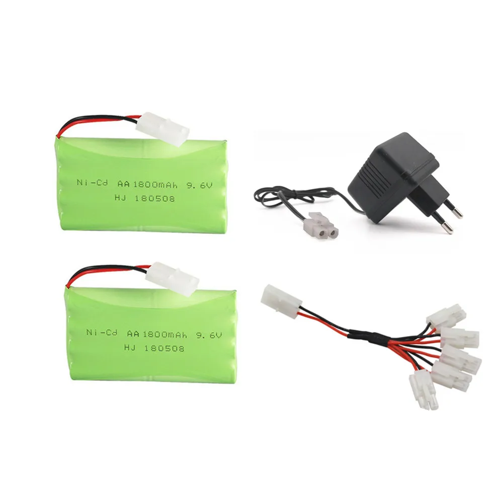 9,6 в 1800 мАч nicd Батарея+ USB зарядное устройство для радиоуправляемых игрушек автомобиля лодки пистолет Танк Поезд робот ni-cd AA 9,6 в перезаряжаемый аккумулятор