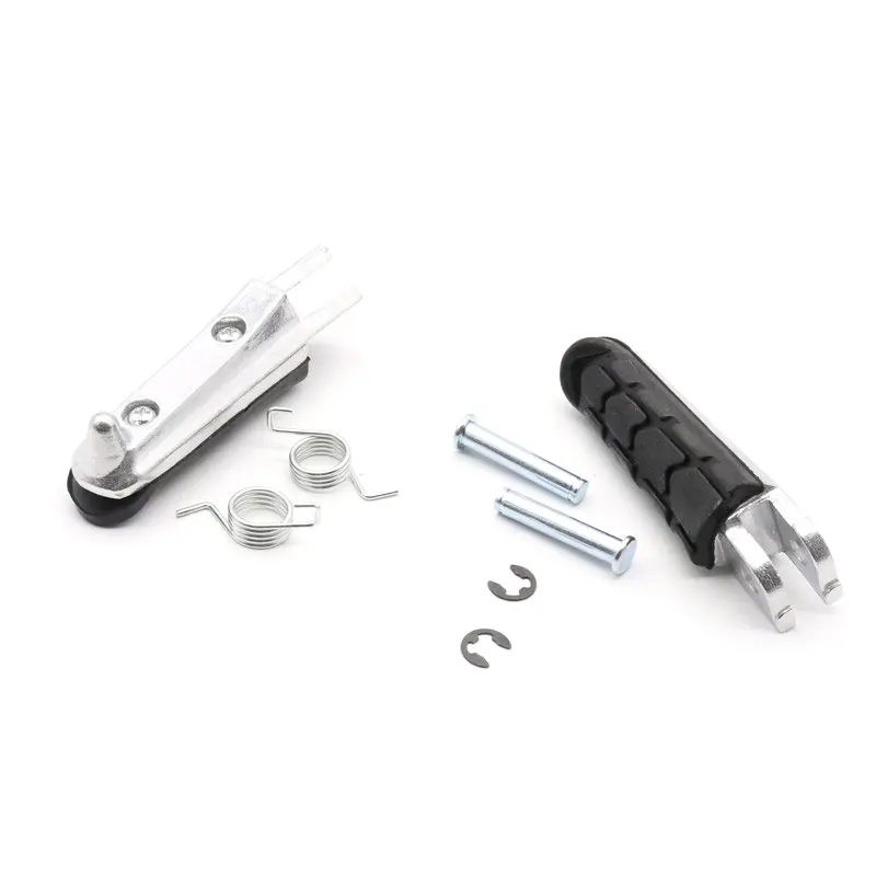 Pratical Foot Pegs 1 Pair Silver Pedal Front Motorcycle Pedal Durable Rubber Front Pedal for Honda CB1300