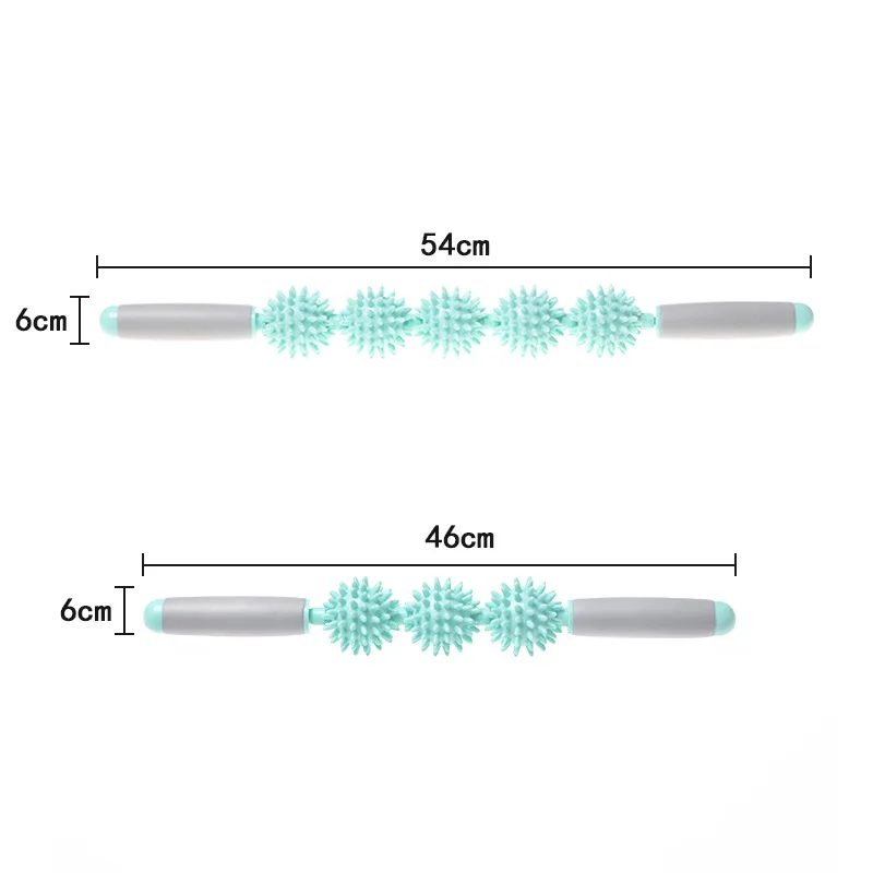 Three Balls Five Balls Optional Hedgehog Ball Muscle Massager Relaxing Fascia Stick Sports Roller Yoga Stick