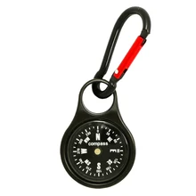 Hot New Zinc Alloy Climbing Hiking Camping Compass Carabiner Clip Snap Hook Keychain Compass Outdoor Climbing Survival Tools