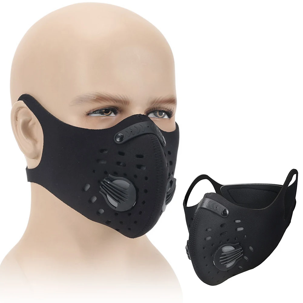 

PM2.5 Face Mask Dustproof Mouth Mask Respirator With Activated Carbon Filter Windproof Breathable Mouth Muffle Protective Mask