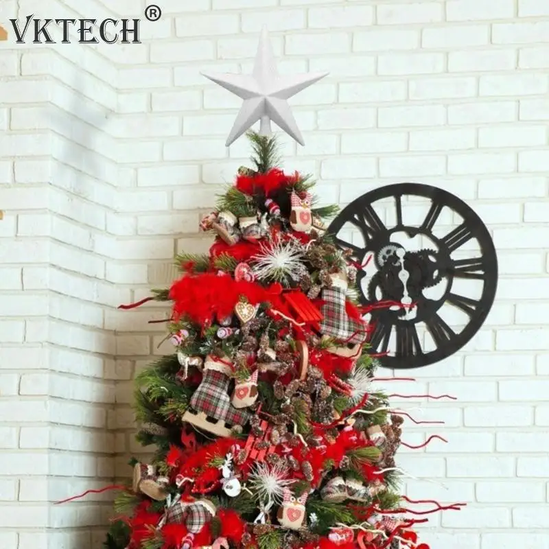 20 см Рождественская Елка Топ Звезда топперы кулон для Счастливого Рождества украшения Рождественские украшения для дома Navidad подарки