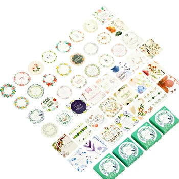 

46pcs/box Fresh Flowers Whisper Paper Label Sealing Stickers Diary Adhesive Scrapbooking Decorative DIY Stickers Stationery