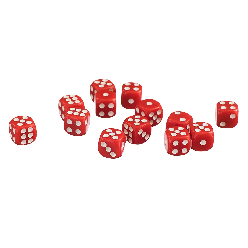 100 шт 12 мм непрозрачные шестисторонние D6 Spot Dice игры для подземелий и драконов RPG