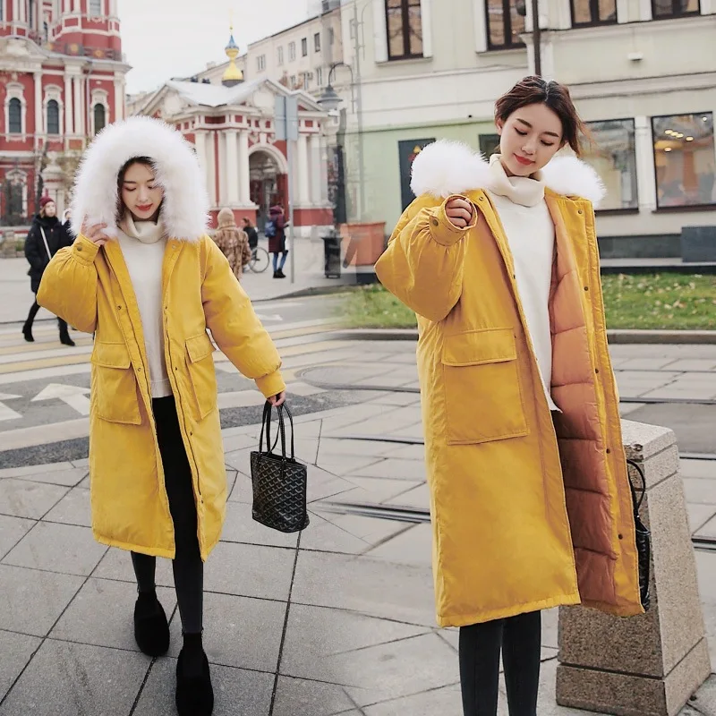 Хлопковая стеганая одежда, женское пуховое пальто, стиль, Dongdaemun, хлопковое пальто выше колена,, зимняя длинная пуховая куртка для лучшего друга