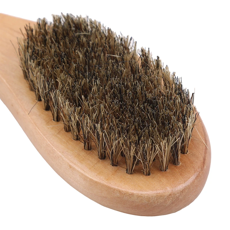 High Quality Boar Hair Beard Mustache Wooden Brush Men Multifunctional Male Body Brush Shoes Brush Hair Styling Accessories 1PC