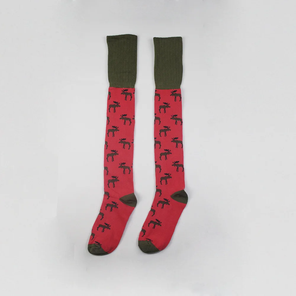 Still life deer Ins/Новинка; Лидер продаж; Хлопковые женские носки до колена с рисунком птицы, лисы, оленя, забавной лисы, креативного дизайна; чулки; гольфы - Цвет: Still life deer