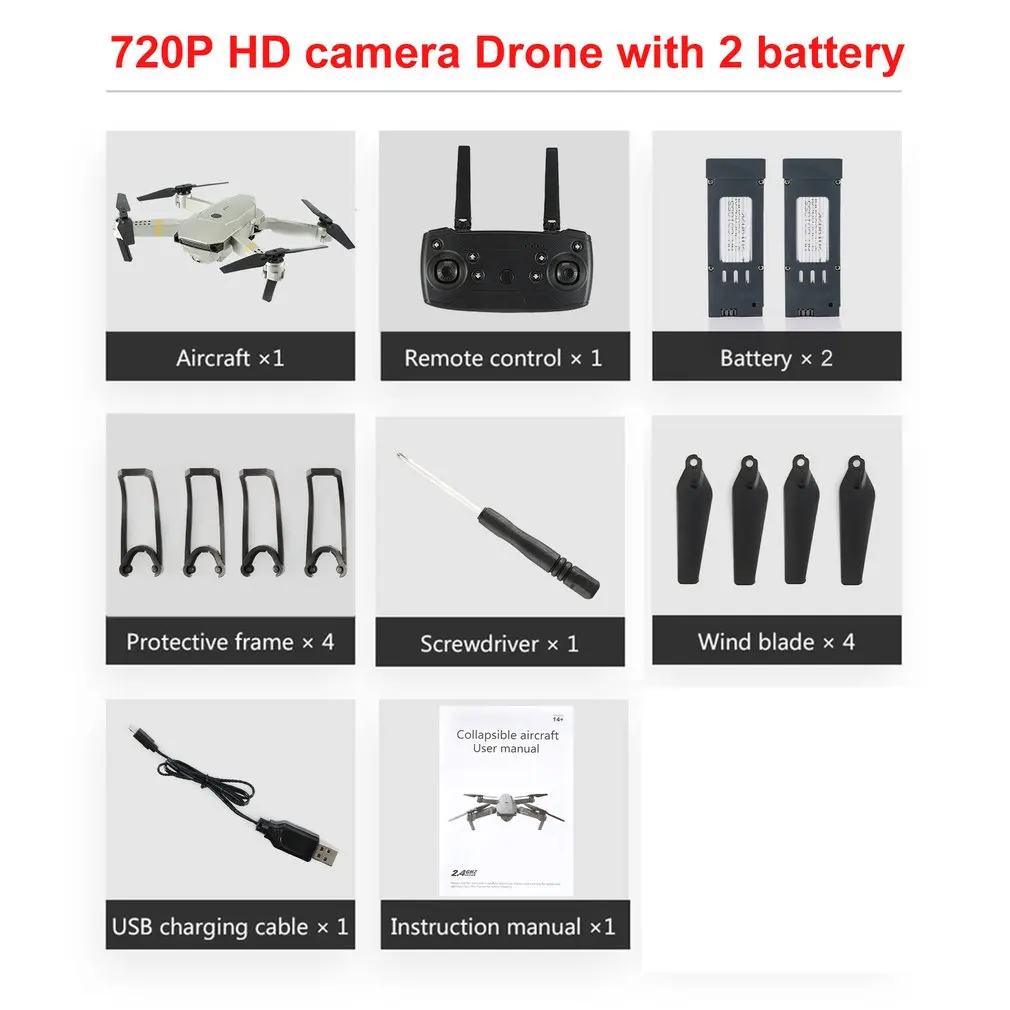 2,4 ГГц Wi-Fi FPV складной Радиоуправляемый Дрон с 720 P/1080 P HD камерой высота удержания Безголовый режим радиоуправляемая модель самолета RTF