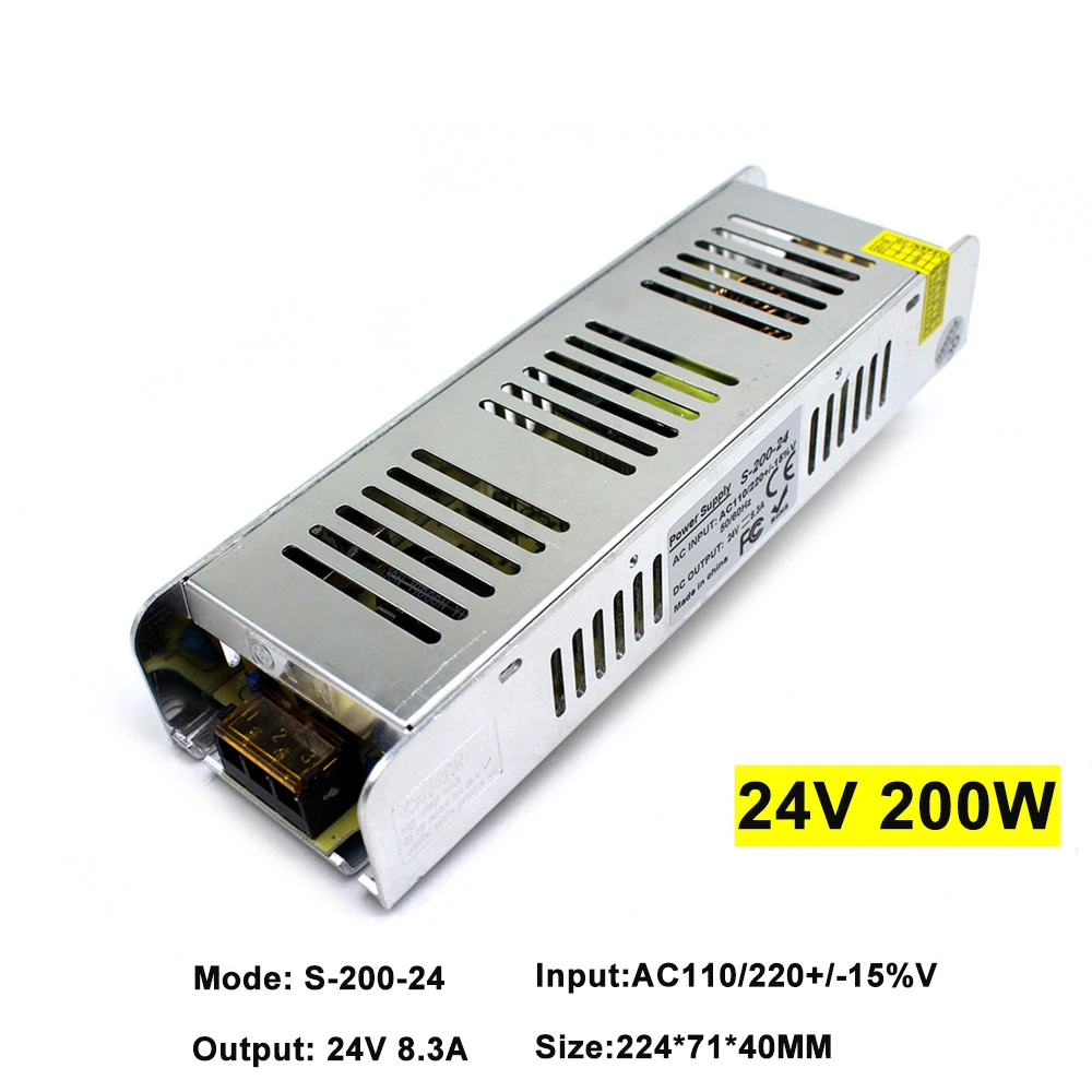 Светодиодный драйвер питания AC220 к DC24V 180 Вт 200 Вт 240 Вт 250 Вт 300 Вт 350 Вт 360 Вт светодиодный адаптер Трансформаторы освещения