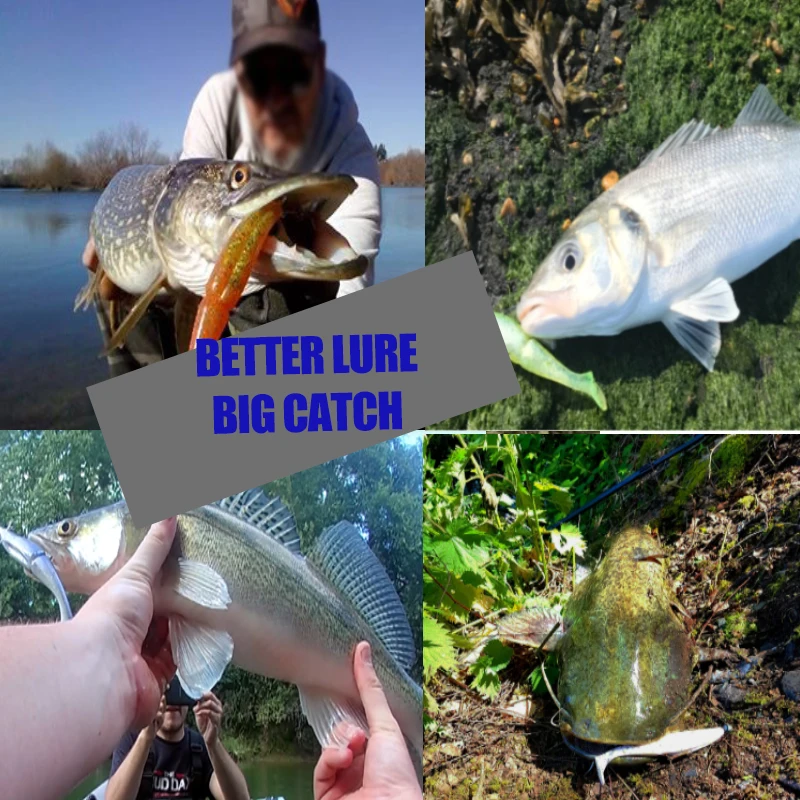 ESFISHING Quality Lures Easy Shiner Shad 100mm 125mm 155mm 200mm Pesca Fishing Soft Lures Silicone Bait Wobblers Leurre Souple