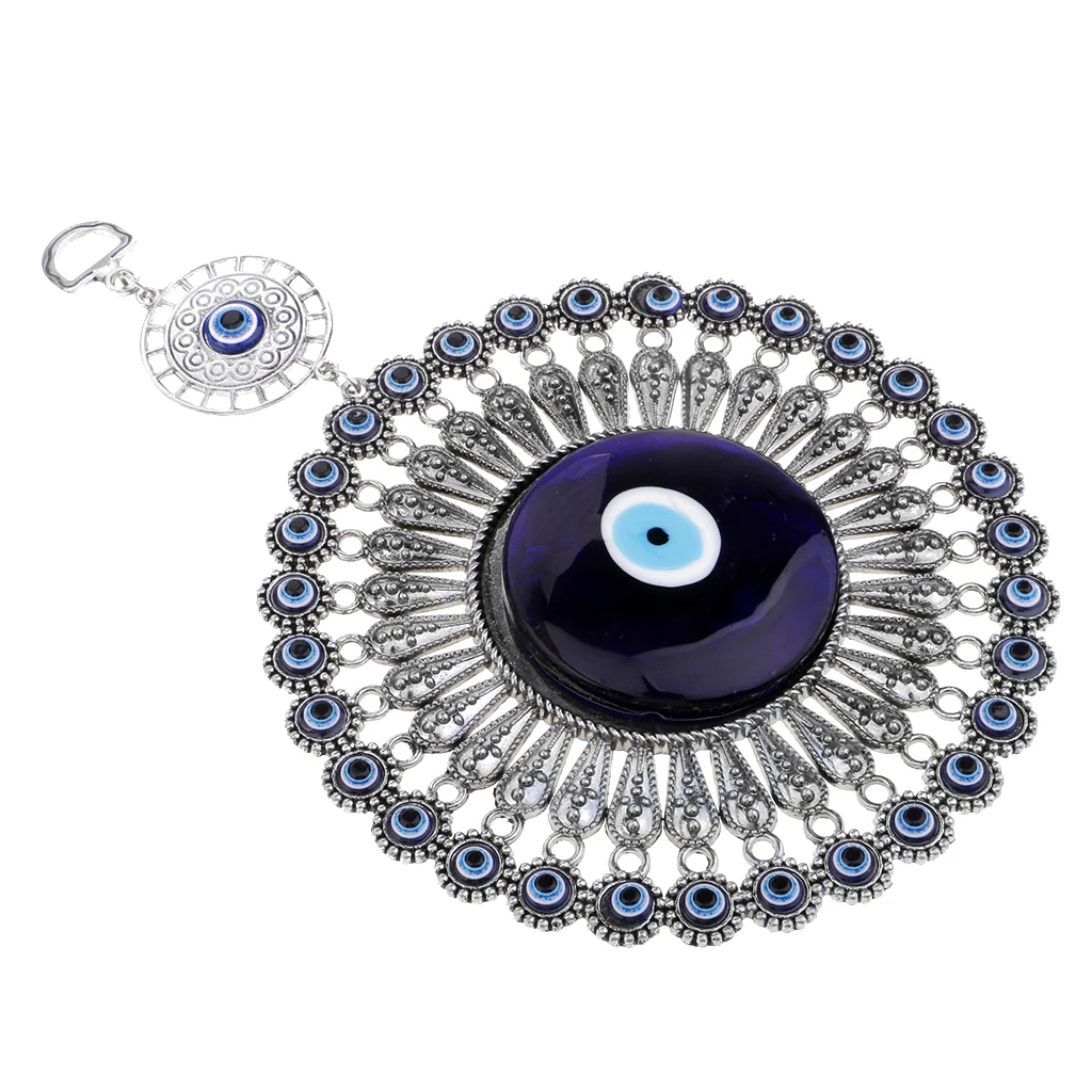 

1x Turkish Evil Eye Pendant Car Amulet Charm Home Decoration Peace Protector 22cm
