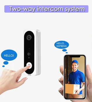 

Smart WiFi Video Doorbell Camera V20 1080P HD Video Visual Ring Intercom with Night vision IP Door Bell Security Camera Doorbell