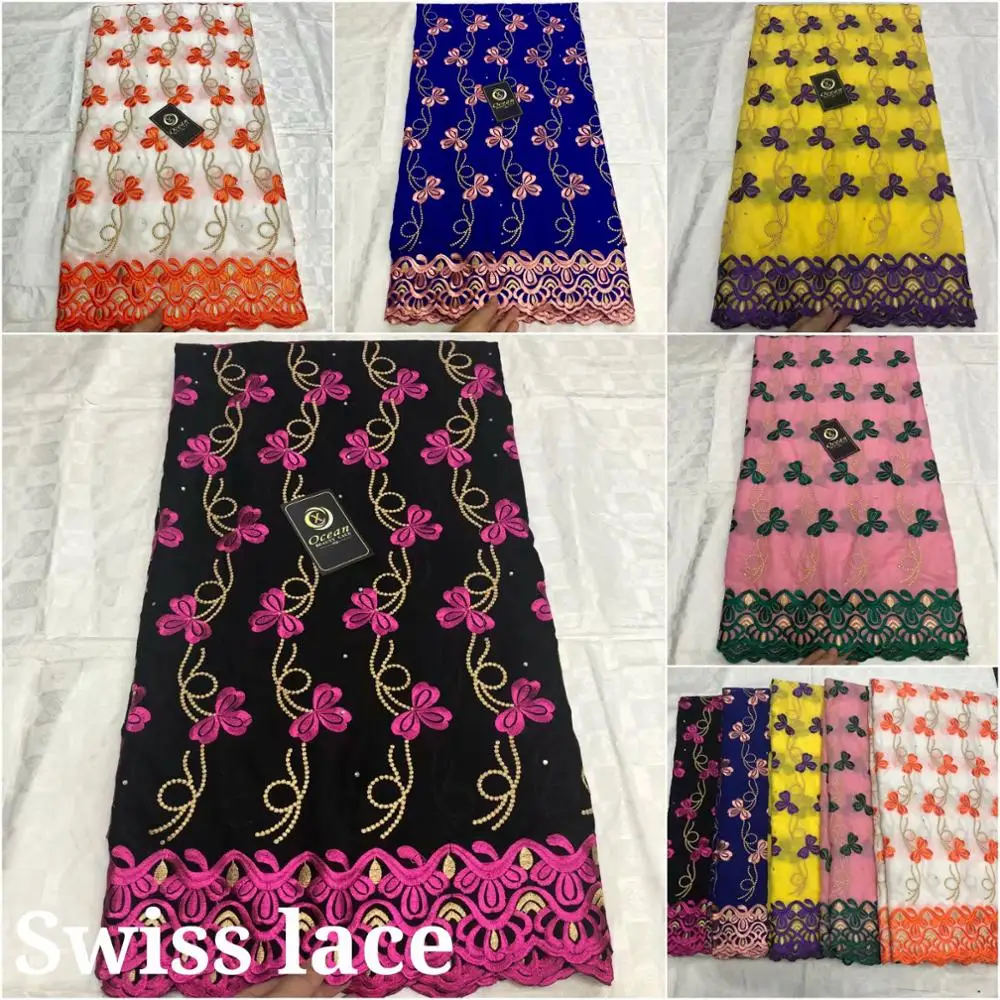 Торговля африканская швейцарская вуаль кружевная ткань с камнями белая нигерийская кружевная ткань из Дубая для свадьбы 5 ярдов/партия
