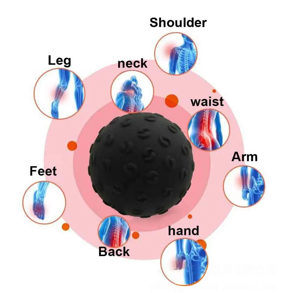 Йога Спорт Фитнес боли в спине подошвы Ежик Прочный триггер точка руки ноги Портативный Силиконовый Массажный мяч физиотерапия