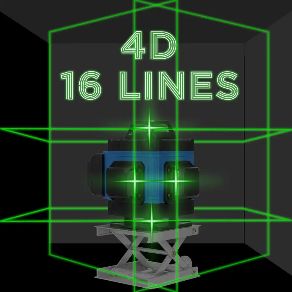 3D/4D зеленый лазерный уровень 360 самовыравнивающийся лазерное устройство
