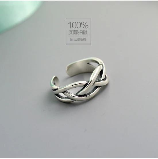 Bijoux Boho 925 стерлингового серебра полые линии кольца для женщин женские кольца модные вечерние ювелирных изделий