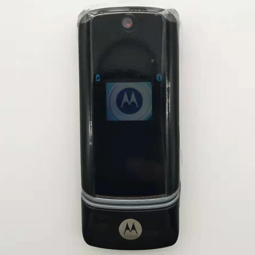 Разблокированный Motorola Krzr K1 флип GSM Bluetooth MP3 FM радио Мобильный телефон - Цвет: Черный