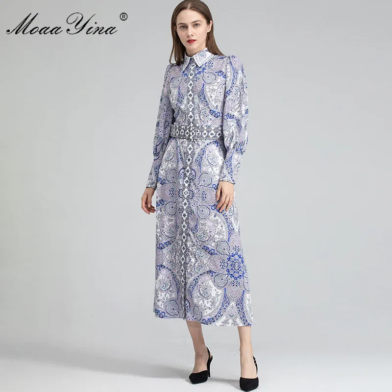 MoaaYina Fashion Designer dress Spring Autumn