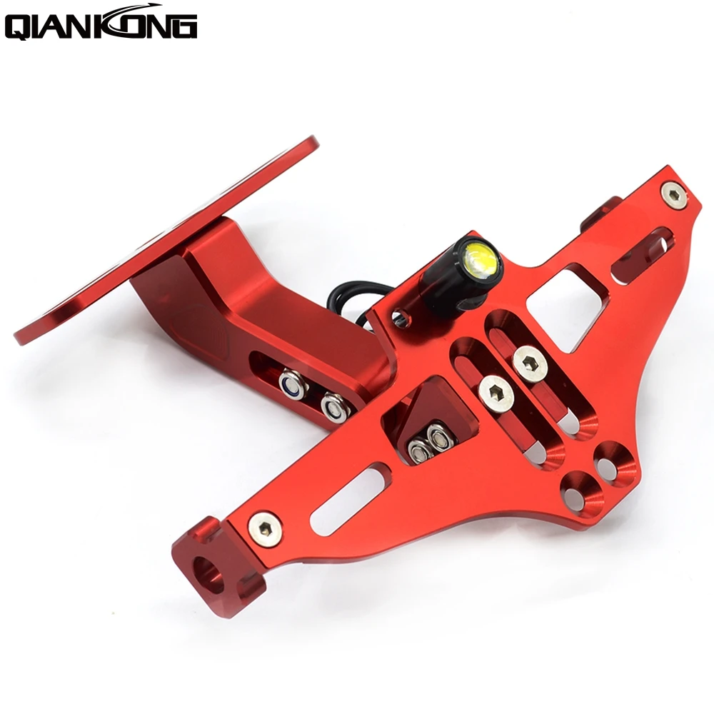 

Universal Motorcycle Adjustable Angle Aluminum License Number Plate Frame FOR Benelli BN TNT600 BN600 TNT1130 BN300 BN302 BJ300