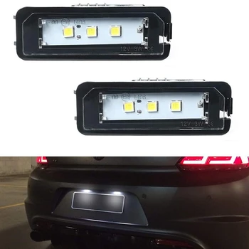 

2Pcs LED License Plate Light Lamp Assembly for Golf GTI-Eos CC Scirocco Beetle Phaeton Passat Rabbit