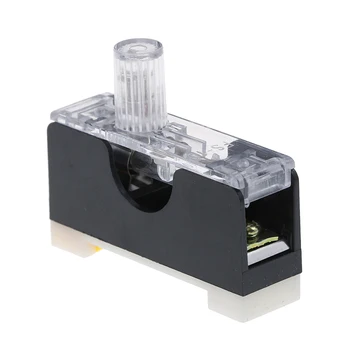 

1PC FS101 10A Fuse Socket With Indicator Light DIN RAIL Mounted Fuse 6*30mm
