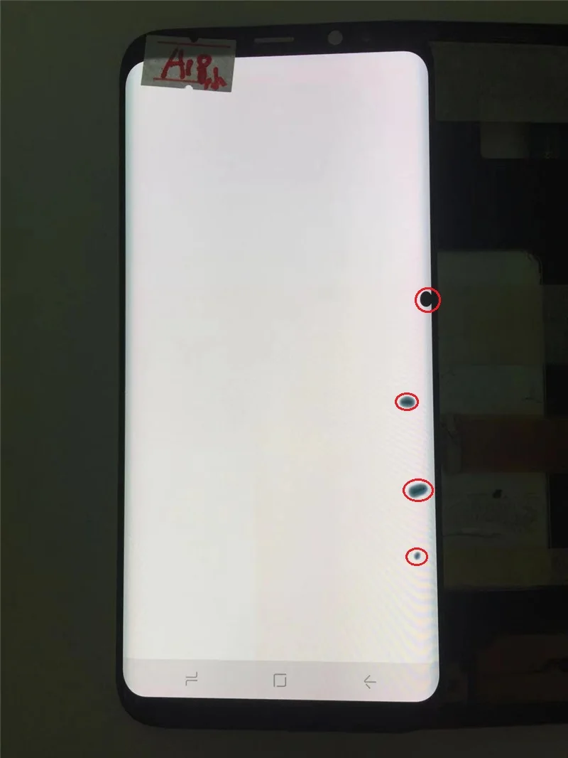 ORIGINAL AMOLED LCD for SAMSUNG Galaxy Display S8+ Plus G955U G955F Touch Screen Digitizer With Black Dot - Цвет: NO.A18 With SBI