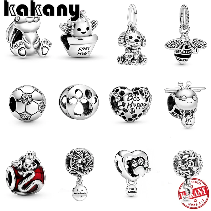 

Новые серебряные ювелирные изделия 925, 1: 1 Пудель щенок, Мулан гришу, сверкающая кулон королевы пчелы, оригинальные женские ювелирные изделия «сделай сам», подарок на день рождения