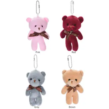 

Cute Lovely Cartoon Bear Doll DIY Bowknot Pendant Stuffed Toys Valentine Day Gifts Portable Wedding Home Decoration