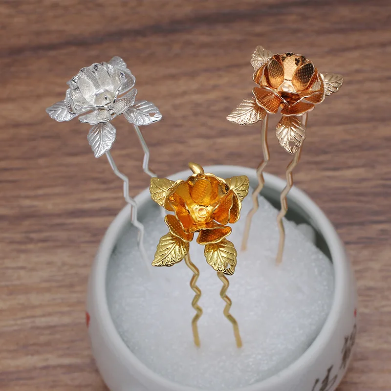 20 Pieces DIY Jewelry Hair Stick Fork 18*20 mm Flower Base Setting Bride Tiaras Accessories | Украшения и аксессуары