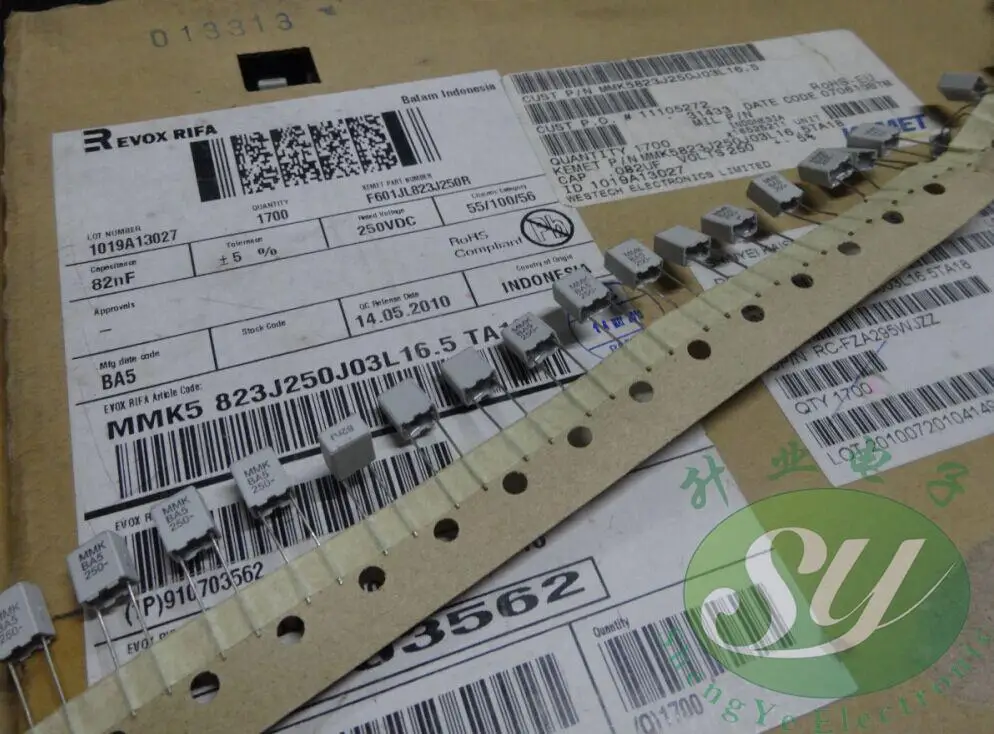 50 шт. EVOX MMK5 0,082 мкФ/250 V 82NF 823 для 0,1 мкФ/250 V 100 104 newNF