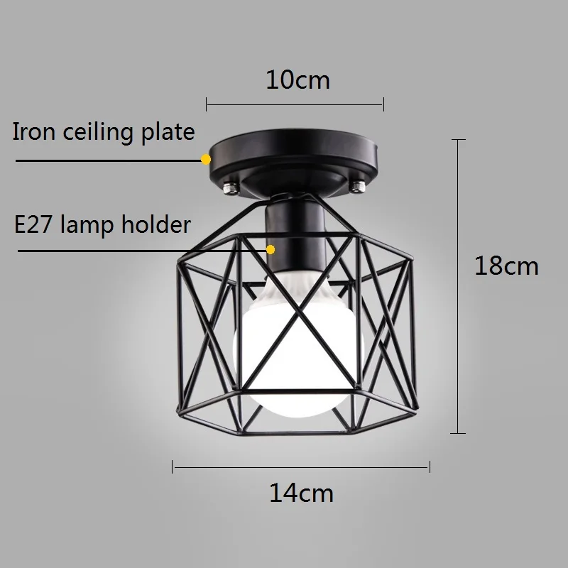 Винтажный потолочный светильник s Led железный черный Lamparas De Techo Lustre Plafondlamp Lampada