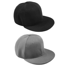 2 шт простой вход хип-хоп бейсболка мальчик Регулируемая шляпа-черный и серый