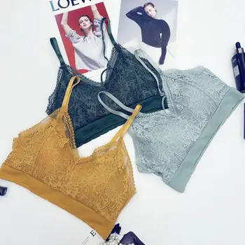 

New Summer Comfortable Sexy Lace Beauty Back Bra Sports Wire Free Bralette Breathable Thin Bra 2020