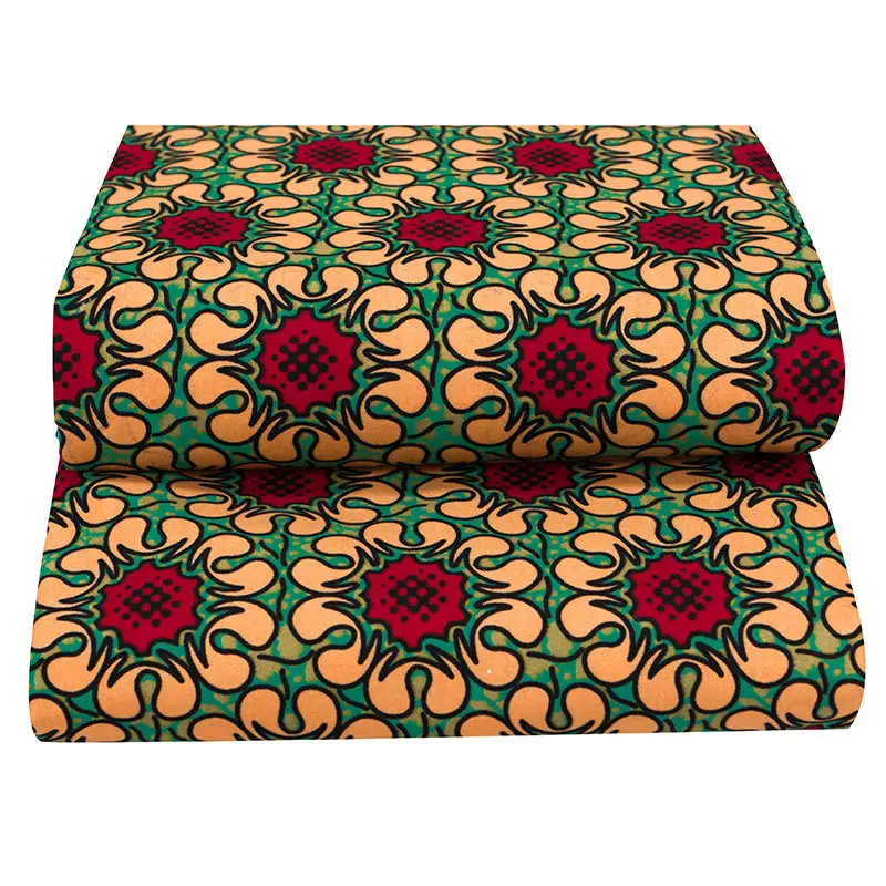 Ankara Africa Printed Batik Fabric Real Wax Patchwork Sewing Dress Material Artwork Accessory 1Yard Polyester sewing tools