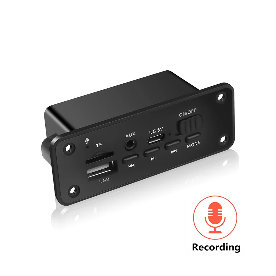 2*3 Вт усилитель постоянного тока 5 в MP3 WMA беспроводной Bluetooth 5,0 декодер плата аудио модуль USB FM TF запись радио AUX вход для автомобиля
