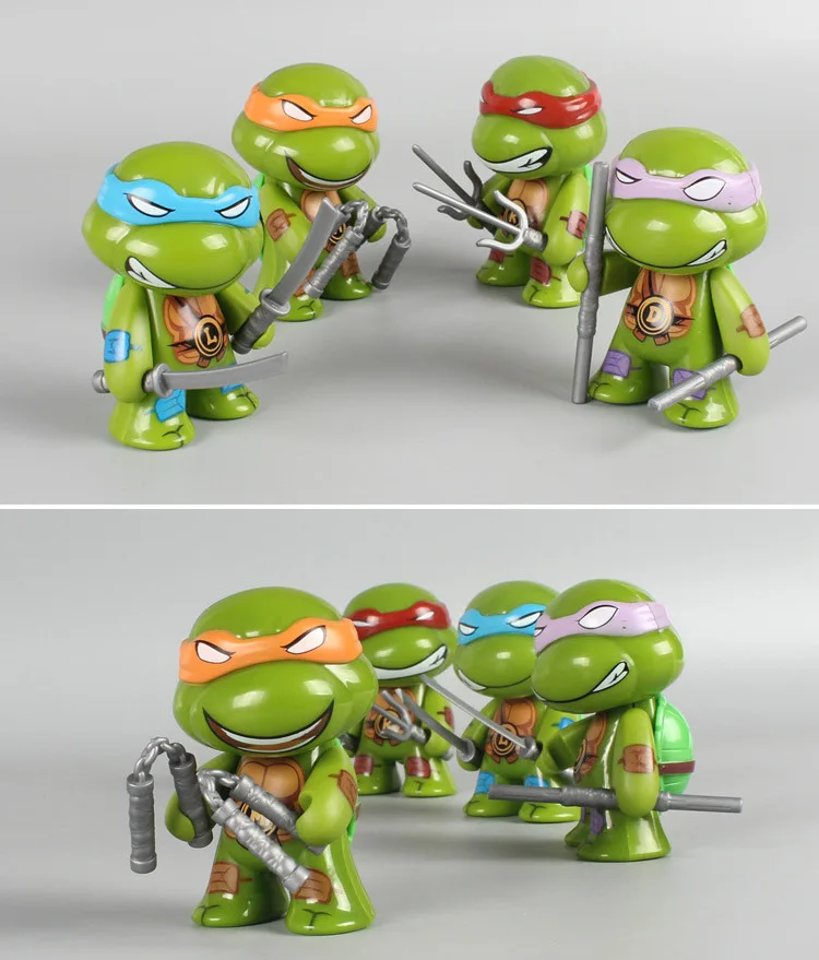 Фильм Live версия милого подросткового мутанта Черепашки Ниндзя 4-Doll Garage Kit Модель игрушки Мобильный автомобиль установленное украшение в настоящее время Avai
