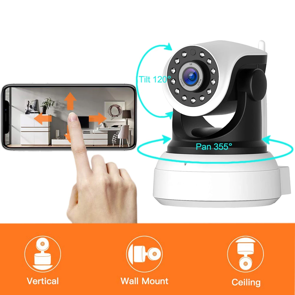 1080P ip камера WiFi Домашняя безопасность для наблюдения в помещении CCTV с HD ночного