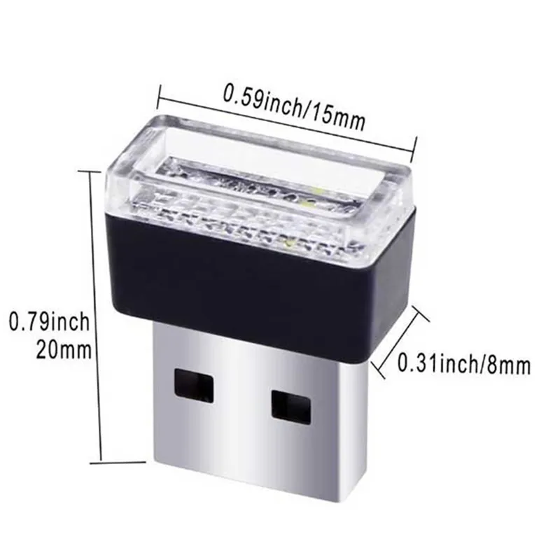 Mini USB Light LED Auto Interior Car Accessories Atmosphere Modeling Ambient Light Neon Interior Vehicle Light Interior Jewelry