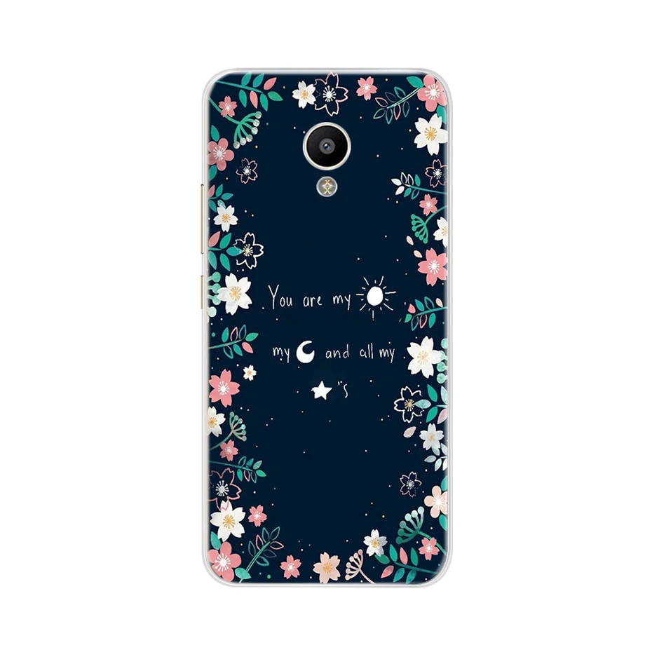 Case For Meizu M5s Meilan 5s Case Flowers Silicone Phone Case for Capa Meizu M5S 5.2" Back Cover Soft TPU Coque Fundas Bumper Cases For Meizu Cases For Meizu