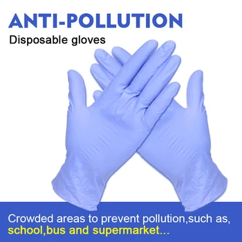 

100Pcs Disposable Latex Nitrile Gloves Isolate To Avoid Contact With Kitchen Work For Left and Right Hand