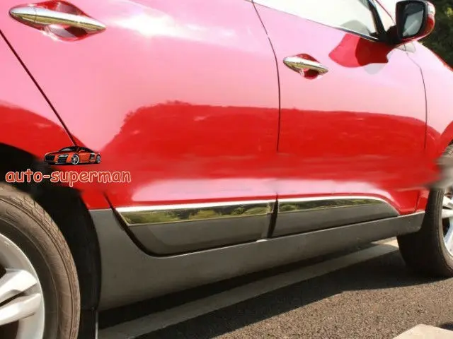 С. Стальная Боковая дверь литья отделка порога хром для hyundai TUCSON ix35 2010