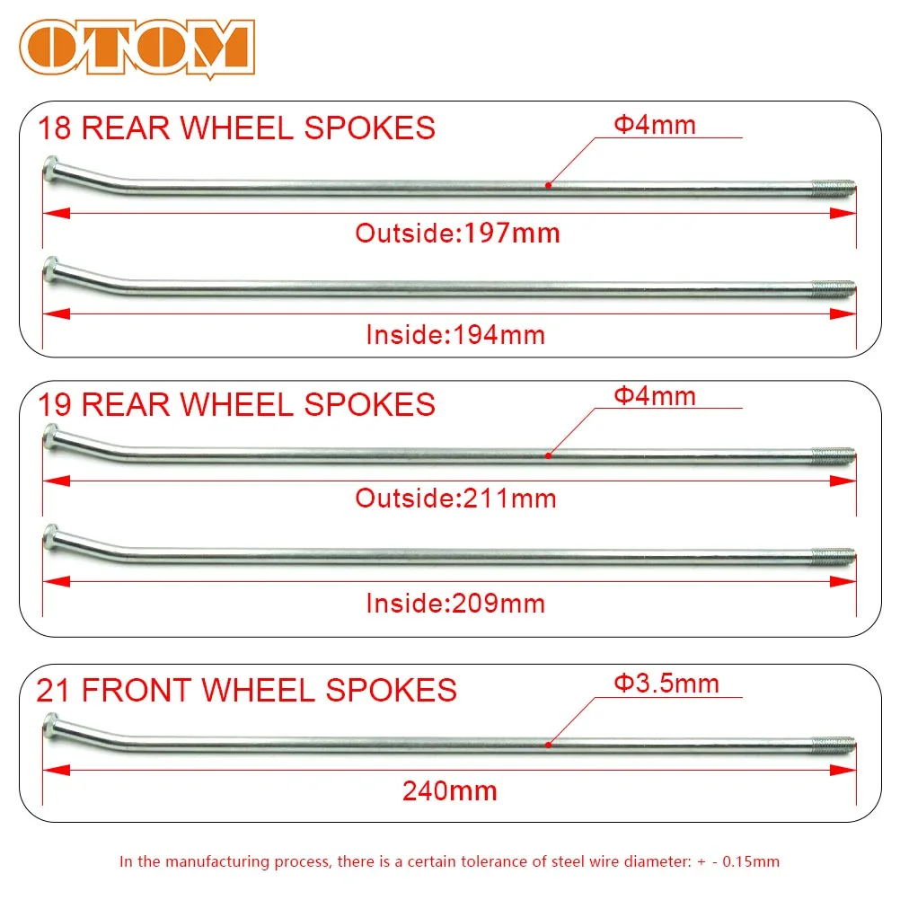 36 Pcs Motorcycle Wheel Spokes For HONDA CRF