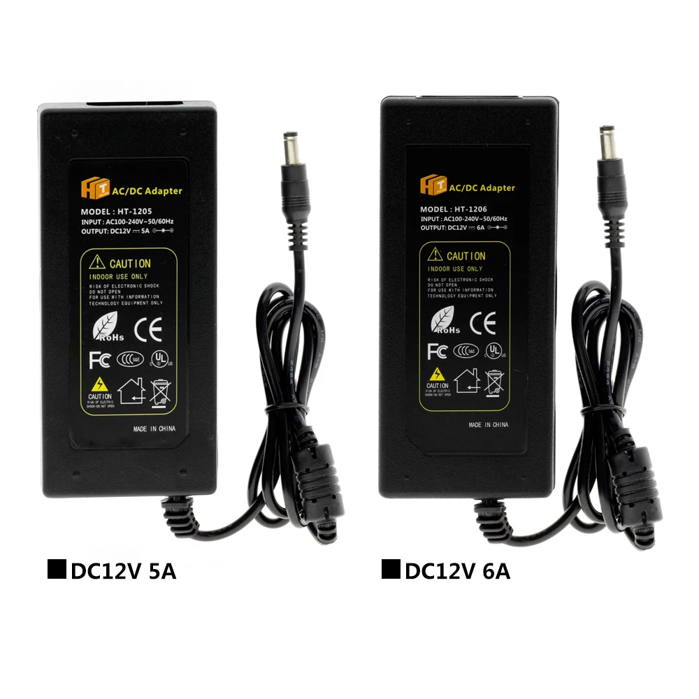 DC12V светодиодный светильник ing трансформаторы Питание AC100V-240V 1A 2A 3A 5A 6A 8A 10A адаптер конвертер для Светодиодные ленты светильник разъема стандарта ЕС и США