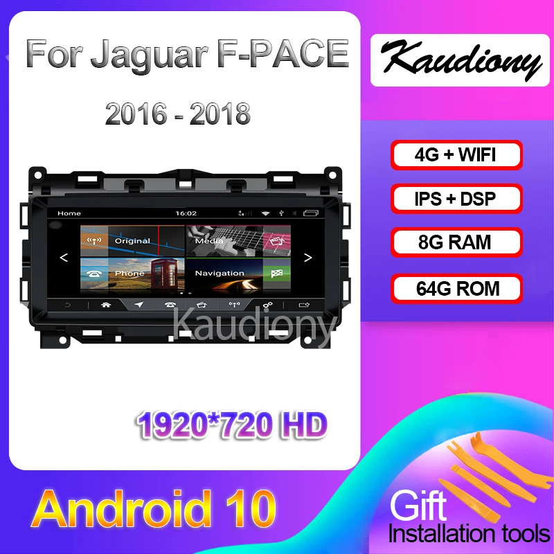 

Kaudiony 10,25 "Android 10,0 для Jaguar F-PACE F PACE автомобильный DVD мультимедийный плеер Авто радио GPS навигация 4G стерео 2016-2018