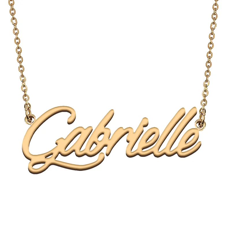 Gabrielle Custom Name Necklace Customized Pendant Choker Personalized Jewelry Gift for Women Girls Friend Christmas Present gabrielle