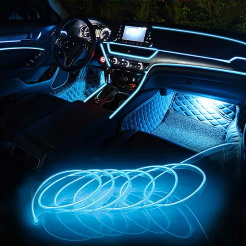 soep Blind vertrouwen Trek Jurus 3Meter Auto Interieur Verlichting Auto Flexibele Led Strip Neon Licht  Buis Draad Glow Touw Lijn 12V Inverter auto Decoratie Lamp|wire neon  light|el neon lightneon wire car - AliExpress