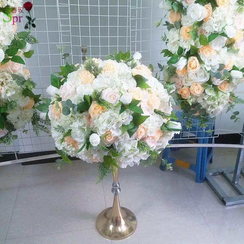 50cm dia flower ball SPR 50 см стол центральный цветочный шар для свадьбы искусственная Цветочная композиция для арки 2 м 1 м настольный бегун Свадебный Настольный цветок - Цвет: 50cm dia flower ball