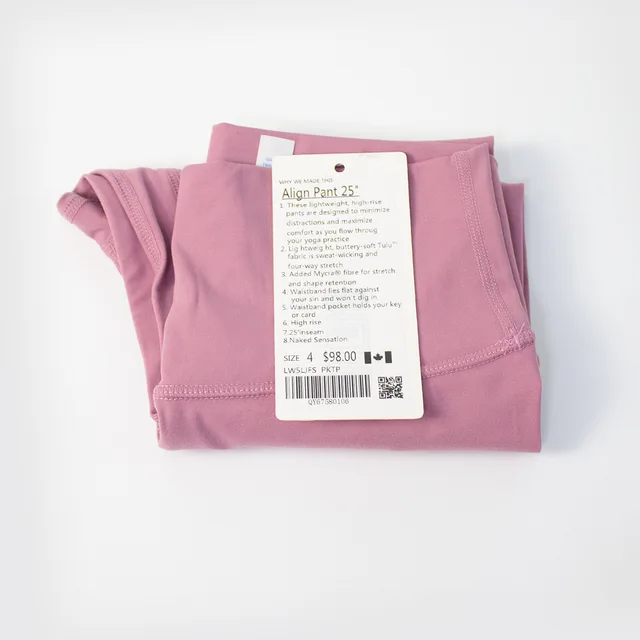 Fitness LuLu Running Street Gym Women Yoga Leggings Trousers d Sports High Waist Stretch Fitness Ankle LengthTights  Pants Slim pink