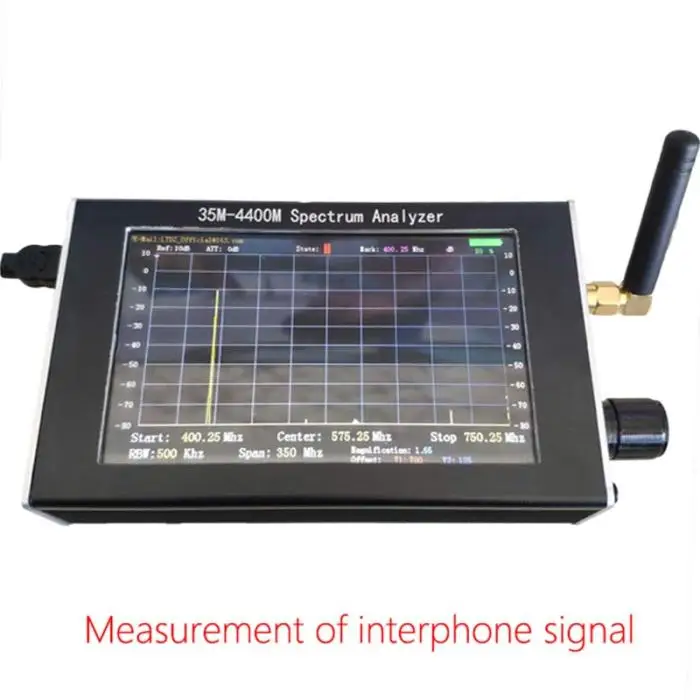 Портативный анализатор спектра 35 M-4400 MHZ Генератор сигналов анализатор спектра с 4.3in дисплеем TN88