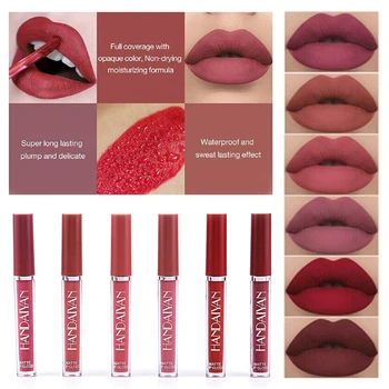 

6/4Colors/Sets Liquid Lipstick Glazed Matte Moisturizer Lip Gloss Sexy Velvet Beauty Makeup Long Lasting Gift Box Lipsticks Kit